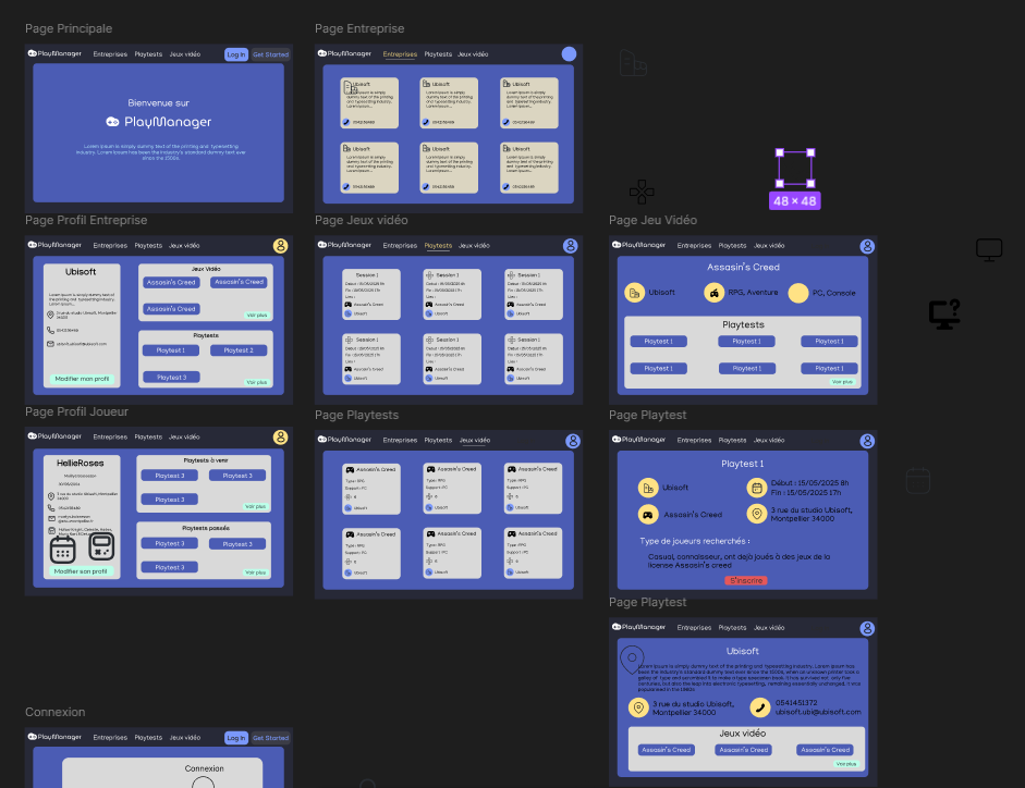 Extrait de la maquette